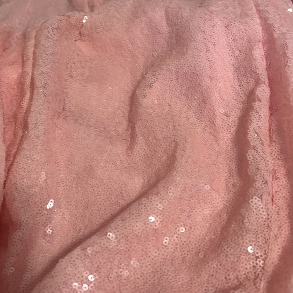 Alamour The Label A&N Luxe Halter V Neck Pink Sequin Long A-line Formal Gown NWT - Picture 5 of 9